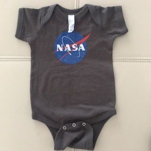 Unisex Dark Gray NASA Onesie